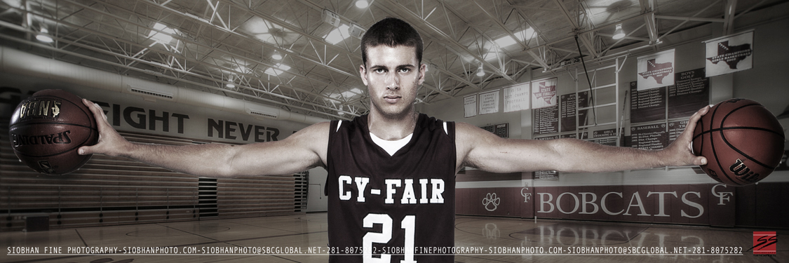 HDR Sports Portrait Panoramic or Banner- Cy-Fair Basketball