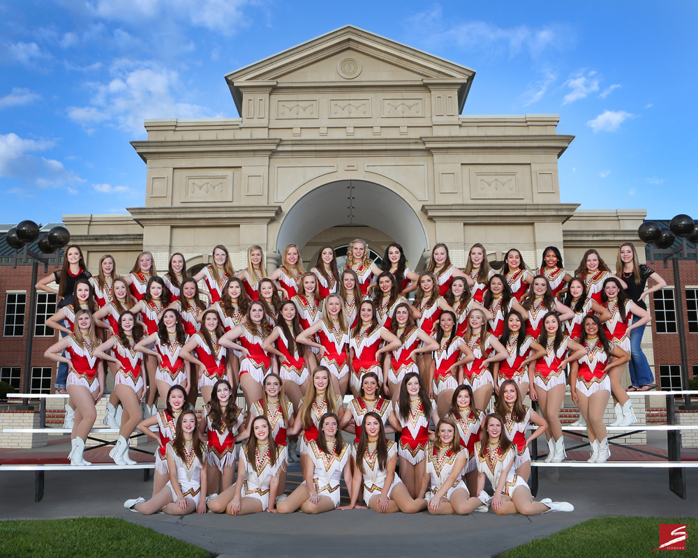 Group Drill Team Portrait - CyWoods Crimson Cadettes