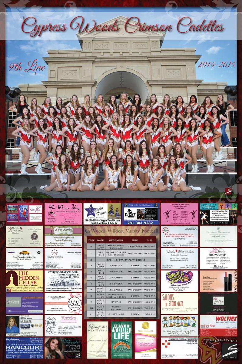 Sports Team Fundraiser Poster - CyWoods Crimson Cadettes